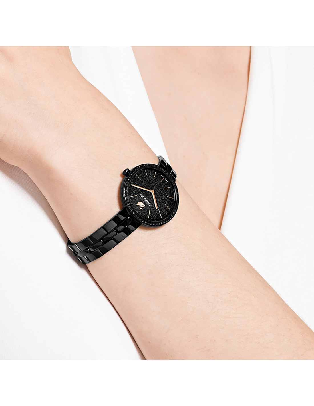 Montre Femme Swarovski Cosmopolitan 5547646 Noire en poudre de diamants vue 4