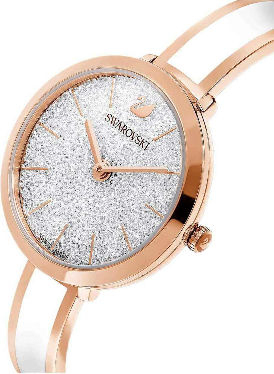 Montre Swarovski 5580541 Crystalline Delight Acier PVD Rose Gold et Émail Blanc vue 3