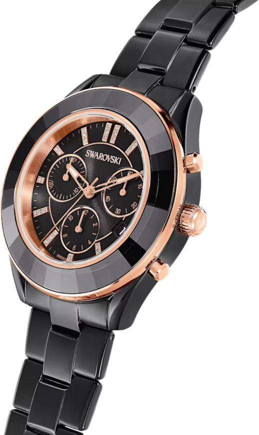 Montre Femme Swarovski Octea Lux Sport 5610472 - Chronomètre Quartz, Boîtier Acier Noir 39mm vue 2