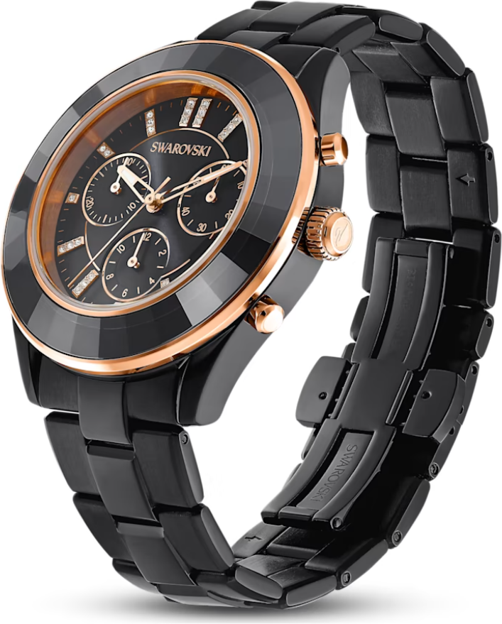 Montre Femme Swarovski Octea Lux Sport 5610472 - Chronomètre Quartz, Boîtier Acier Noir 39mm vue 4