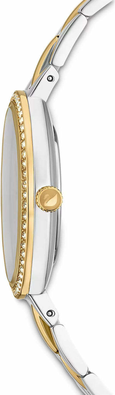 Montre Femme Swarovski 5644072 Cosmopolitan Acier Bicolore Cadran Noir Pailleté vue 5