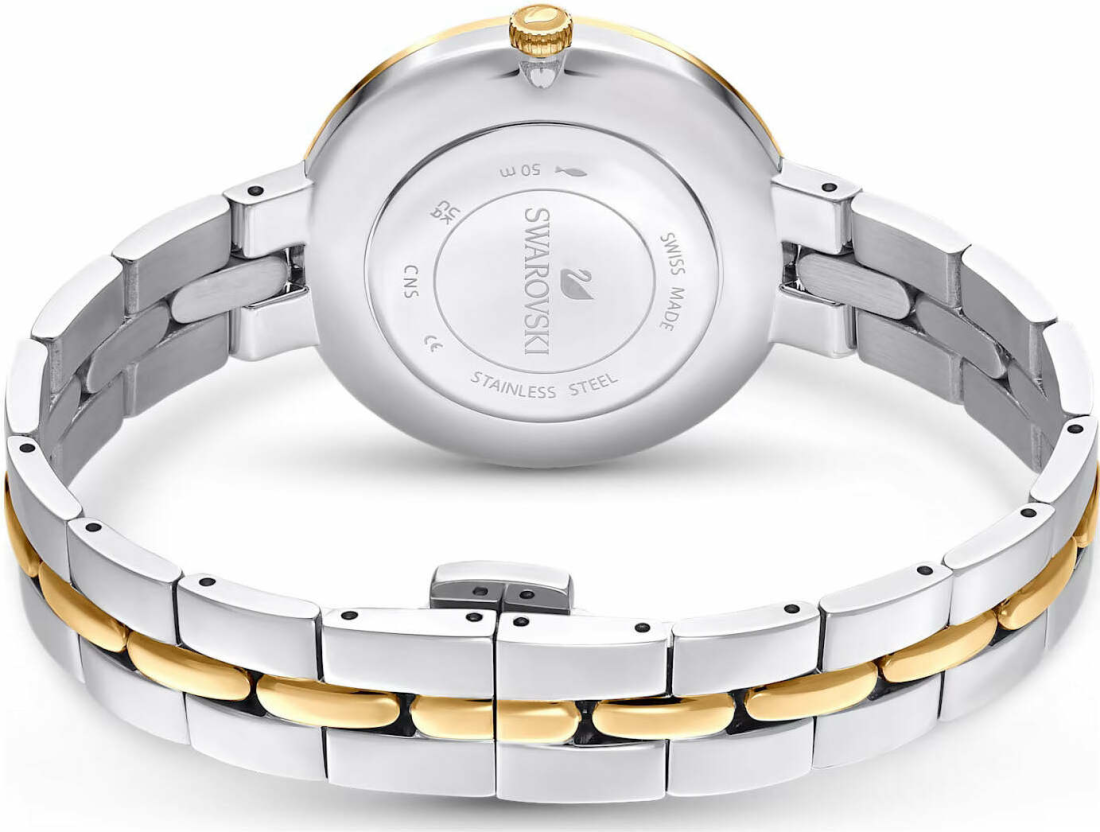 Montre Femme Swarovski 5644072 Cosmopolitan Acier Bicolore Cadran Noir Pailleté vue 7