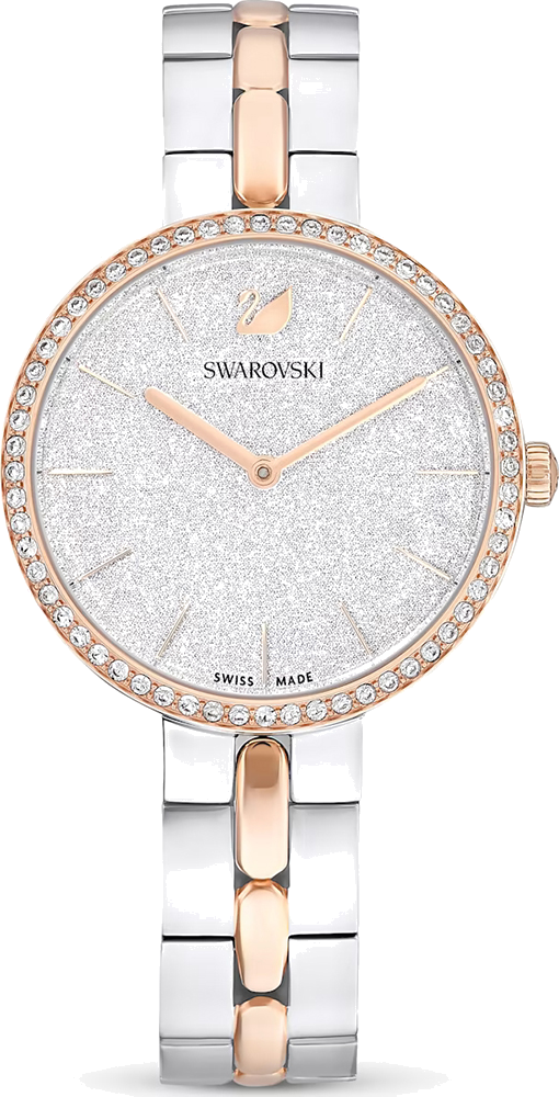 Montre Femme Swarovski Cosmopolitan 5644081, Cadran Argent, Bracelet Bicolore Acier Argent & Or Rose