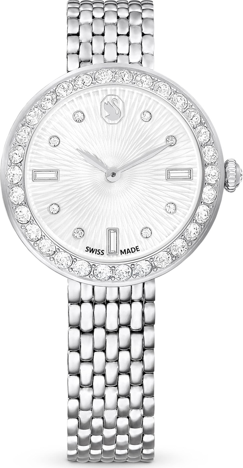 Montre Swarovski Certa 5673022 pour Femme, Boîtier Acier et Cristaux, Cadran Argent