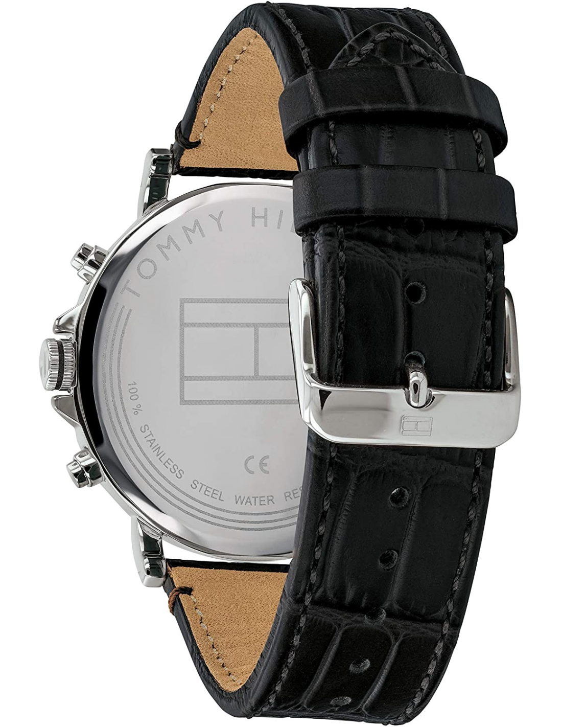 Montre Homme Tommy Hilfiger 1710381 - Cadran Noir 44mm, Bracelet Cuir Texturé Noir vue 3