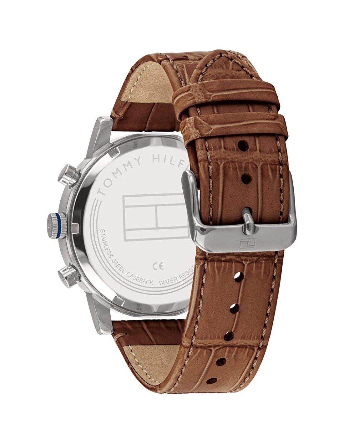 Montre Homme Tommy Hilfiger 1710398 Kane - Cadran Gris Multifonction, Bracelet Cuir Marron vue 2