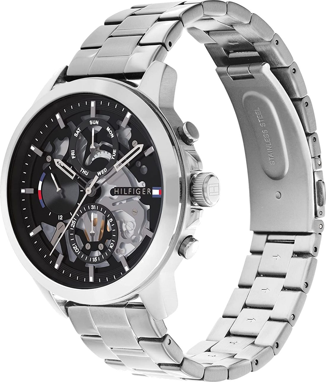 Montre Homme Tommy Hilfiger Henry 1710477 - Squelette Noir et Acier vue 2