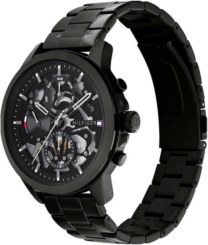 Montre Homme Tommy Hilfiger Henry 1710478 - Cadran Squelette Noir, Boîtier Acier, Bracelet Cuir vue 2