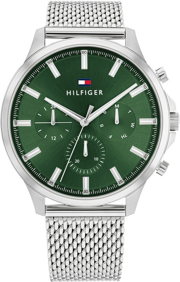 Montre Homme Tommy Hilfiger Ryder 1710499 - Cadran Vert, Boîtier et Bracelet Maille Milanaise Acier