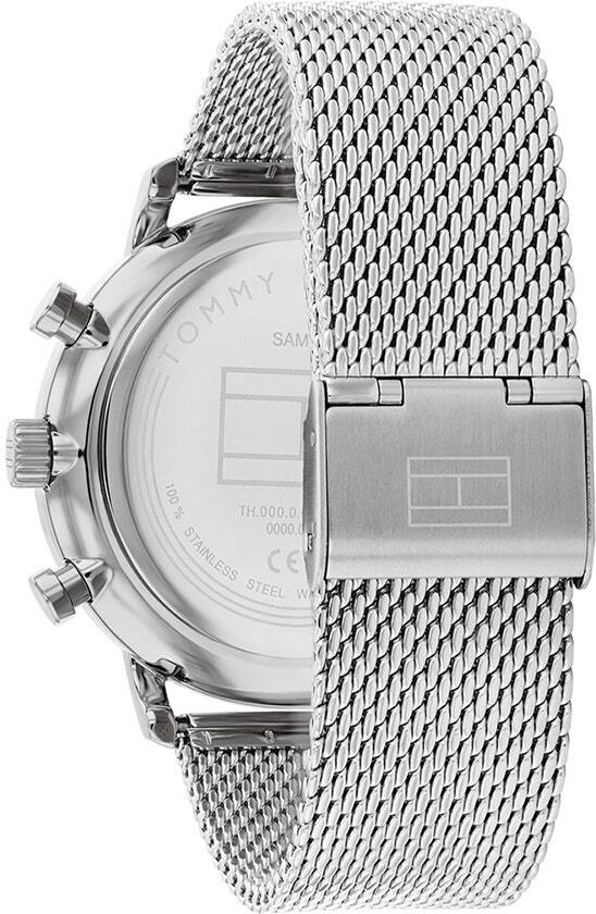 Montre Tommy Hilfiger 1710567 en Acier Argenté et Cadran Vert Squelette vue 3