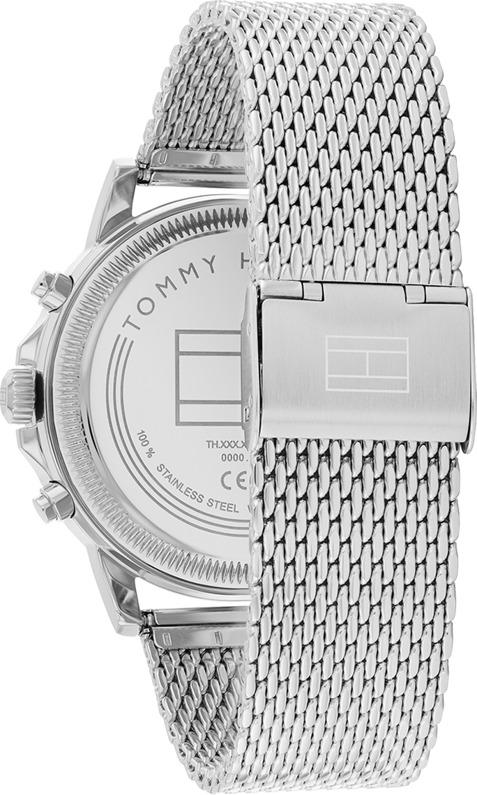 Montre Homme Tommy Hilfiger Stewart 1710608 Cadran Vert Acier Maille Milanaise vue 3