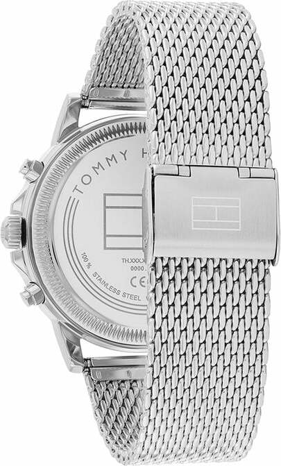 Montre Homme Tommy Hilfiger Stewart 1710609 - Cadran Bleu, Bracelet Maille Milanaise Acier vue 3