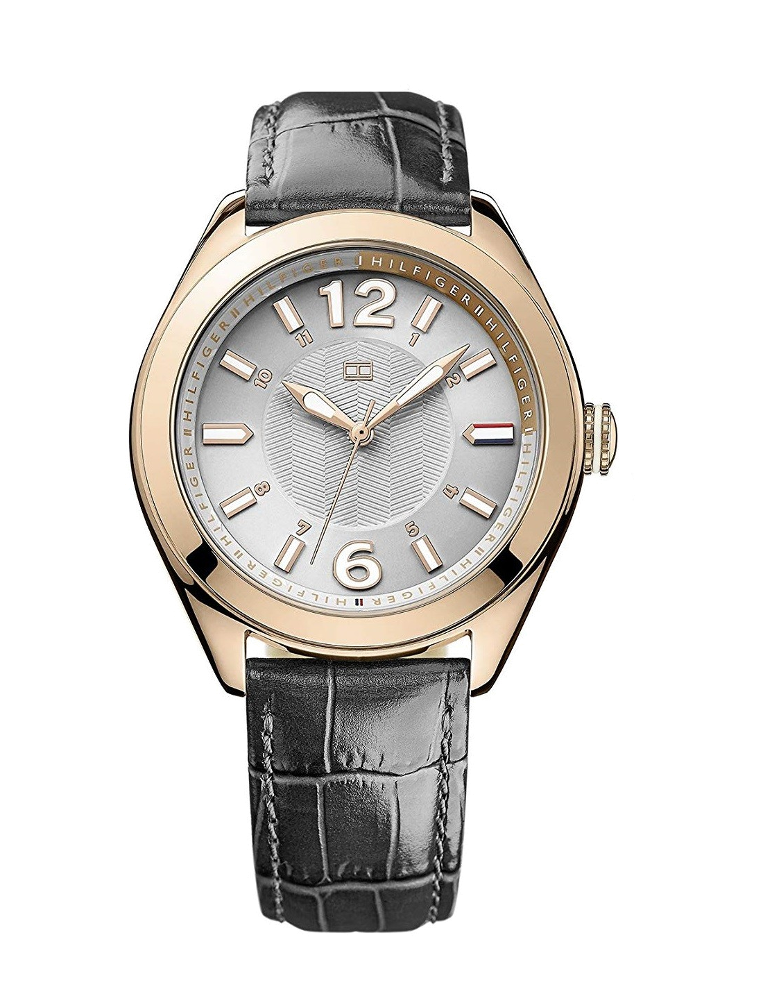 Détails du bracelet cuir de la montre Tommy Hilfiger 1781365