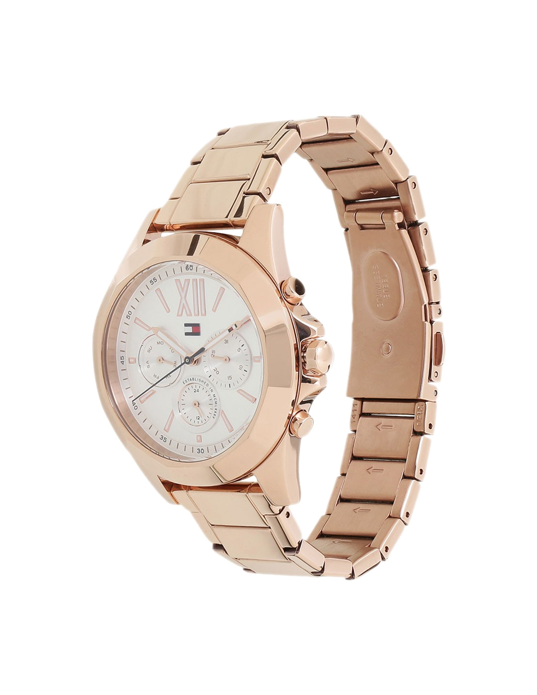 Montre Tommy Hilfiger 1781847 pour Femme, Cadran Argent et Bracelet Acier Or Rose vue 3