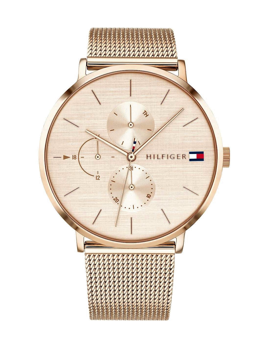 Montre Tommy Hilfiger 1781944 Jenna en maille milanaise or rose