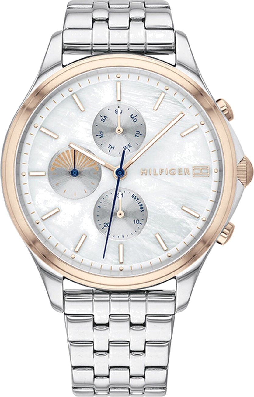 Montre Tommy Hilfiger 1782122 pour Femme, Cadran Nacre, Boîtier et Bracelet Acier Argenté