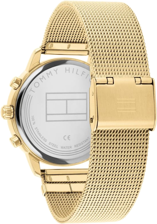 Montre Tommy Hilfiger 1782302 Blake en maille milanaise dorée vue 3
