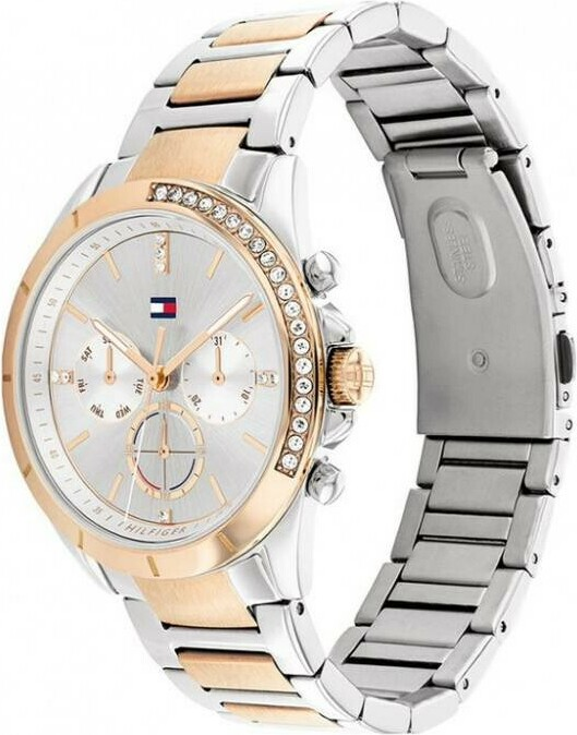Montre Femme Tommy Hilfiger 1782387 Kennedy Acier Bicolore Argent/Or Rose Cadran Argent vue 2