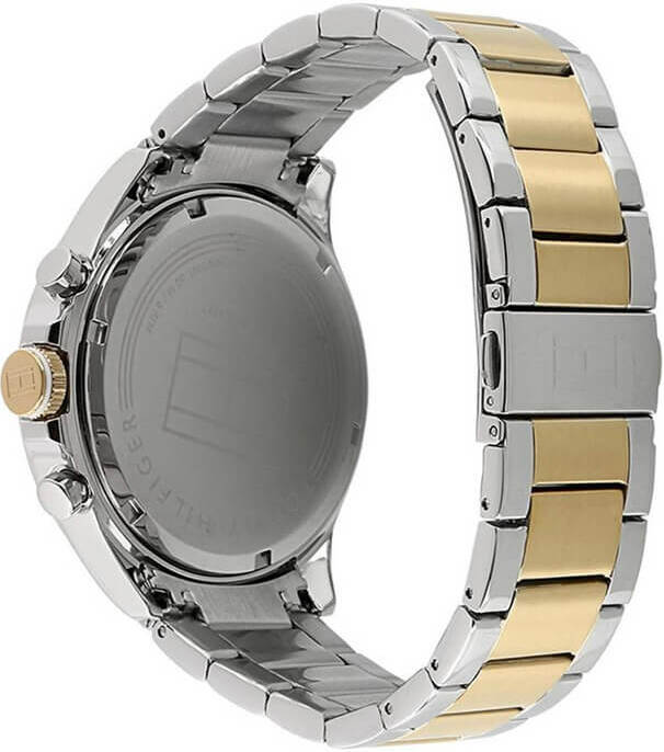 Montre Homme Tommy Hilfiger 1791226 - Boîtier acier 44mm, cadran bleu, bracelet bi-ton vue 2