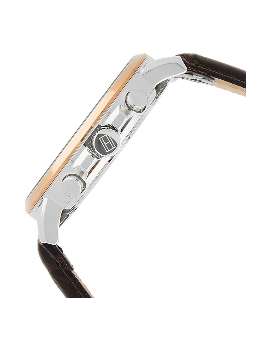 Montre Homme Tommy Hilfiger 1791290 - Boîtier Acier, Cadran Bleu Squelette, Bracelet Cuir Brun vue 3