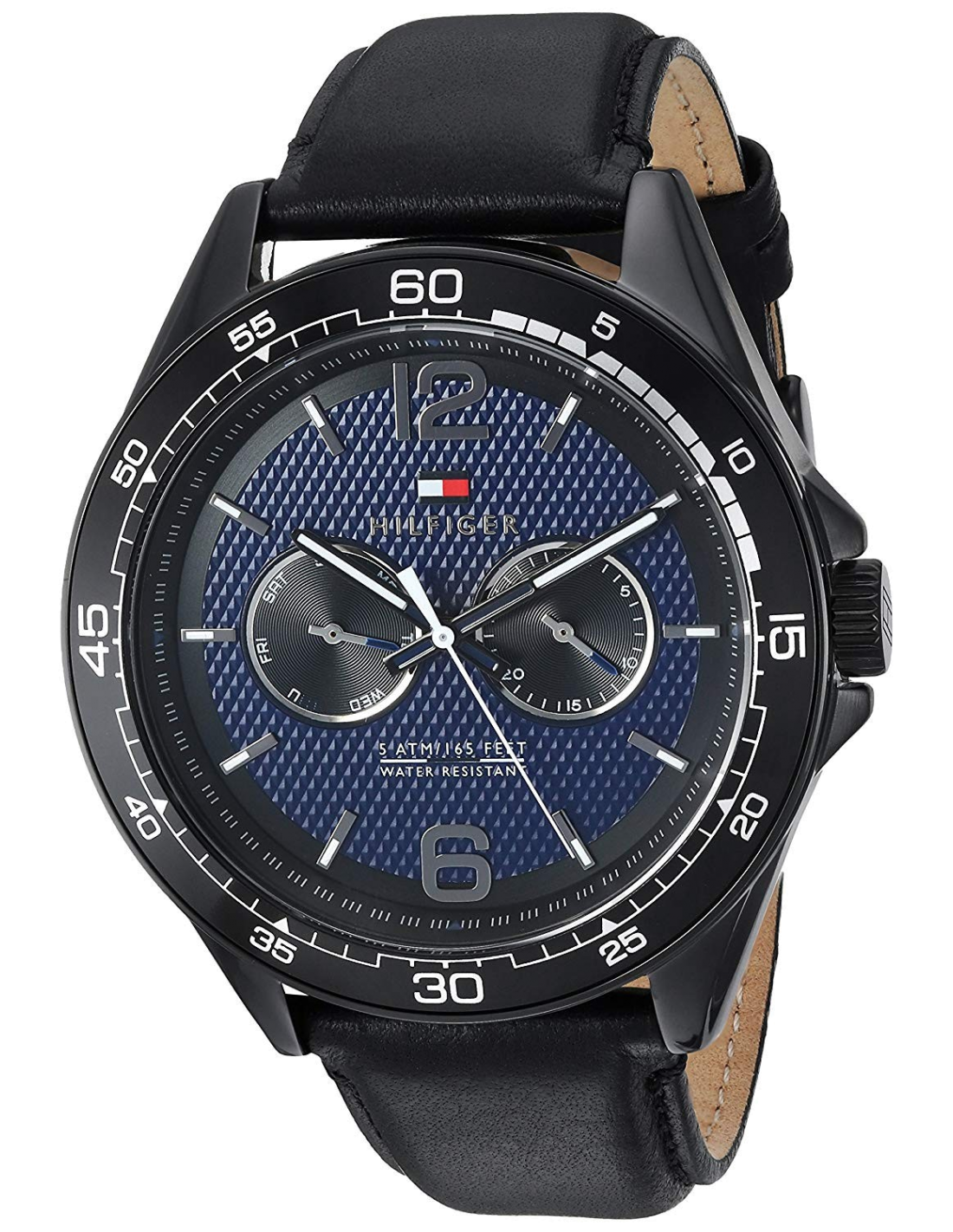Montre Homme Tommy Hilfiger 1791368 Sophisticated Sport - Cadran Bleu, Bracelet Cuir Noir