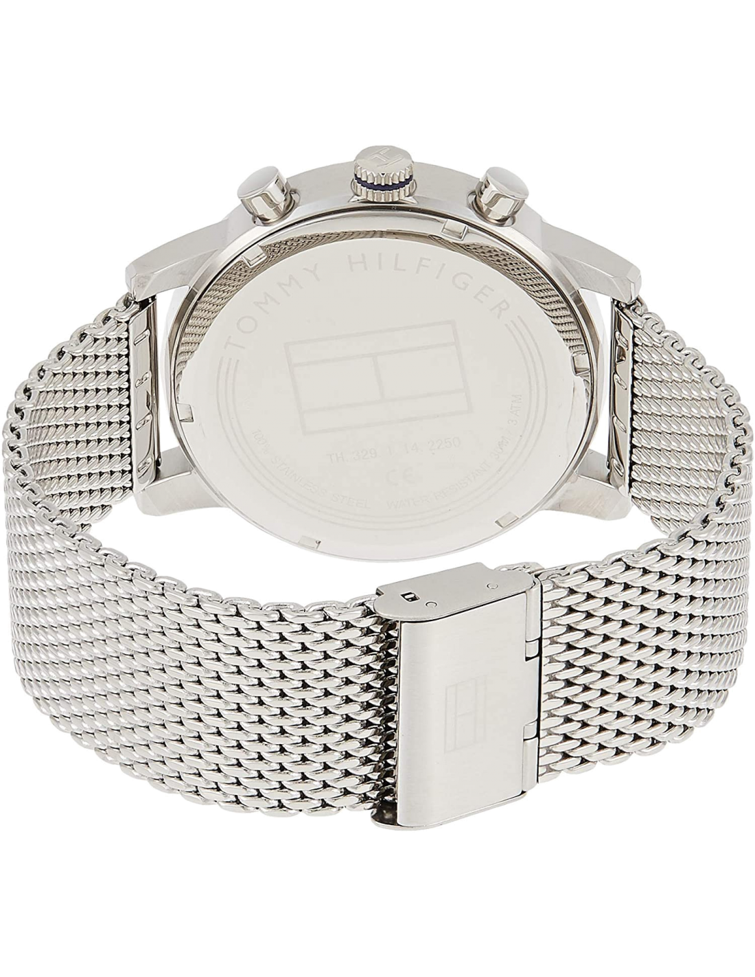 Montre Homme Tommy Hilfiger 1791398 Cadran Bleu Maille Milanaise Argent vue 3