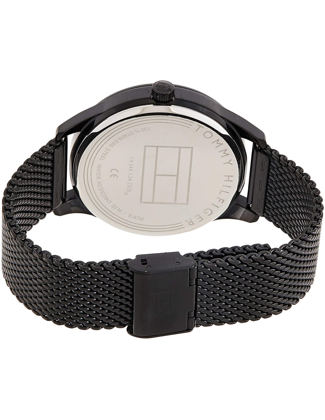 Montre Homme Tommy Hilfiger Damon 1791420 - Cadran Noir, Bracelet Maille Milanaise Noir vue 2