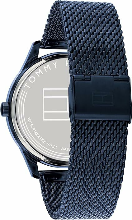 Montre Homme Tommy Hilfiger 1791421 - Cadran et Bracelet Maille Milanaise Bleu Acier vue 3