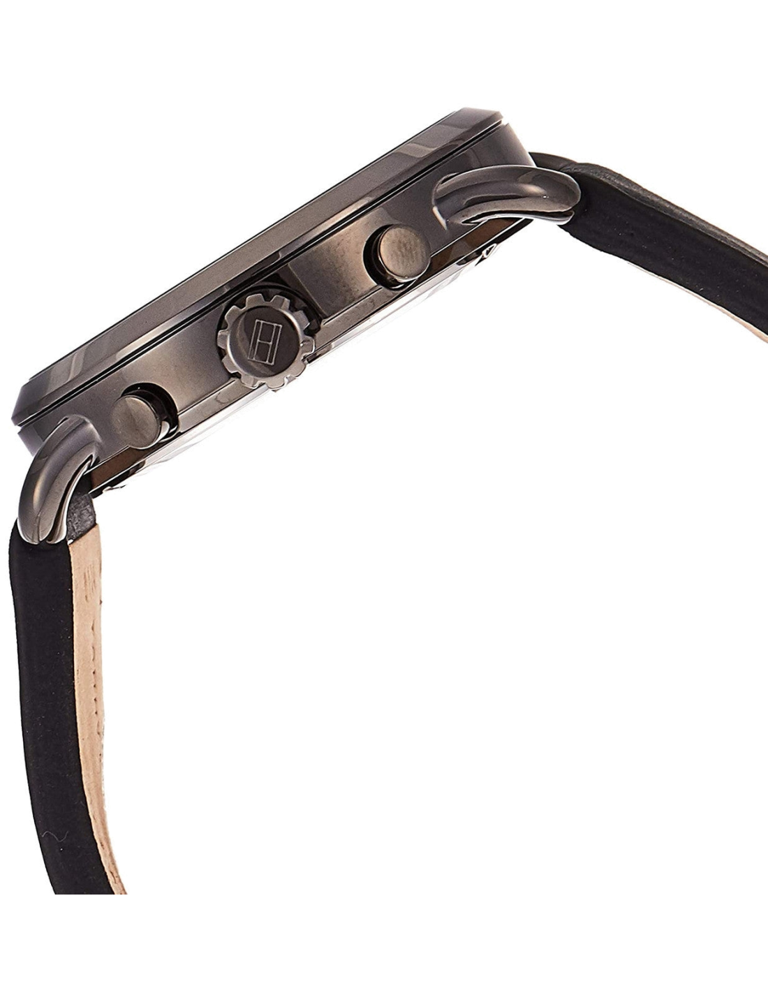 Montre Homme Tommy Hilfiger 1791426 Aviateur Cadran Noir Bracelet Cuir Noir vue 2