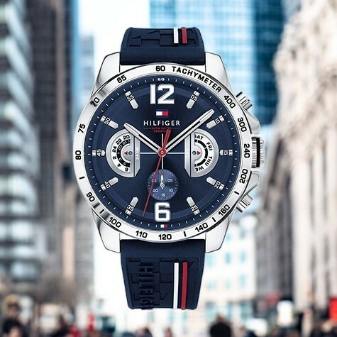 Montre Tommy Hilfiger 1791476 Decker Chronographe Silicone Bleu vue 5