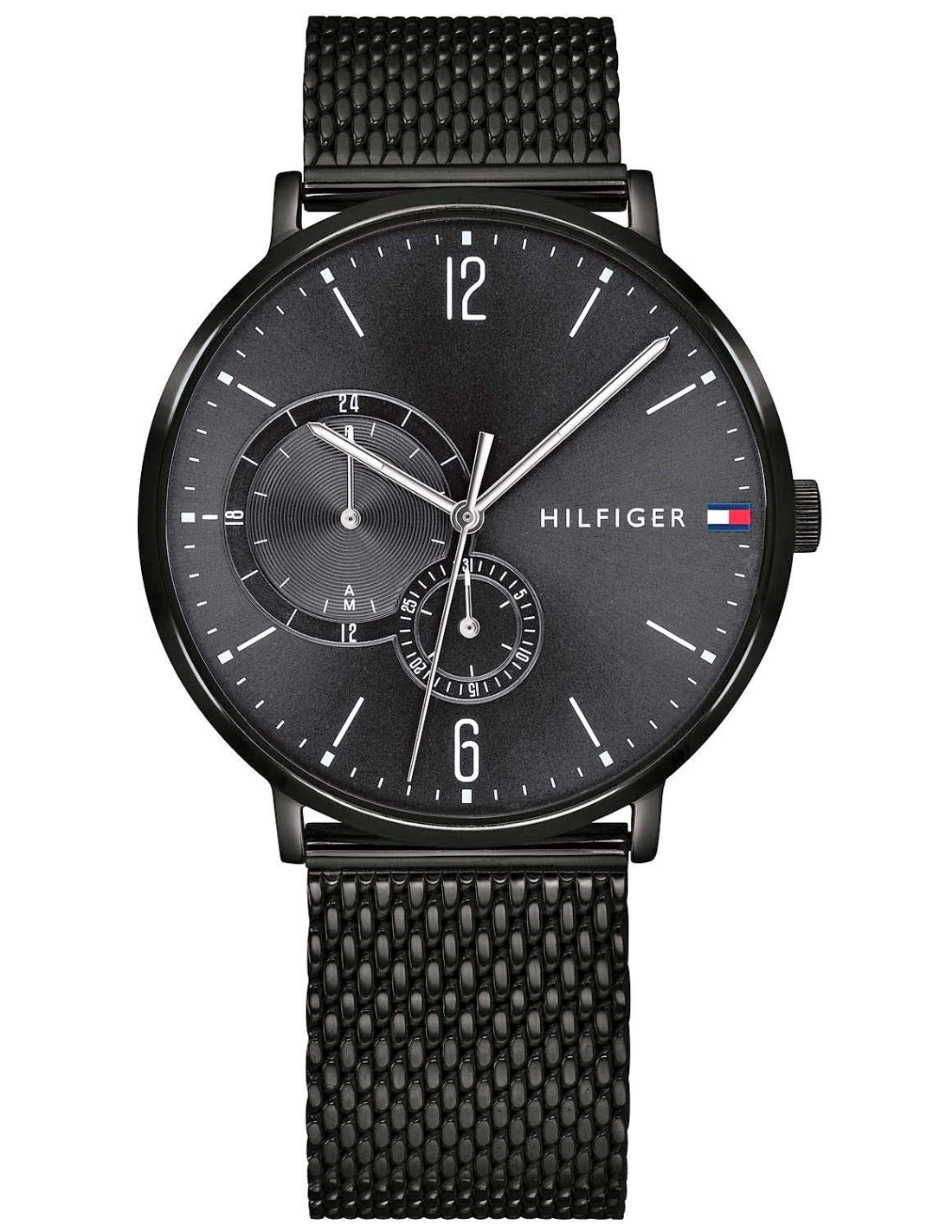 Montre Homme Tommy Hilfiger Brooklyn 1791507 - Cadran et bracelet maille milanaise noir