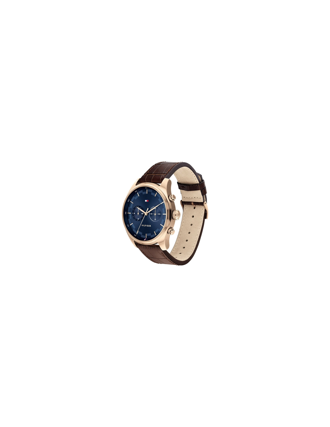 Montre Homme Tommy Hilfiger Deacon 1791549 - Cadran Bleu, Bracelet Cuir Marron vue 2