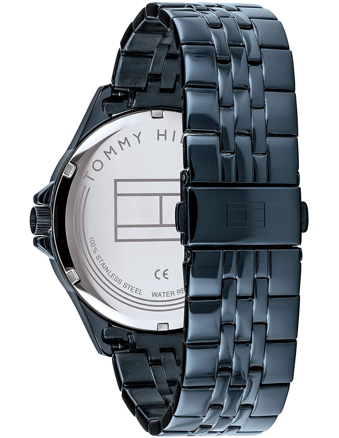 Montre Tommy Hilfiger 1791618 Shawn Cadran Bleu et Bracelet Cuir Brun vue 2