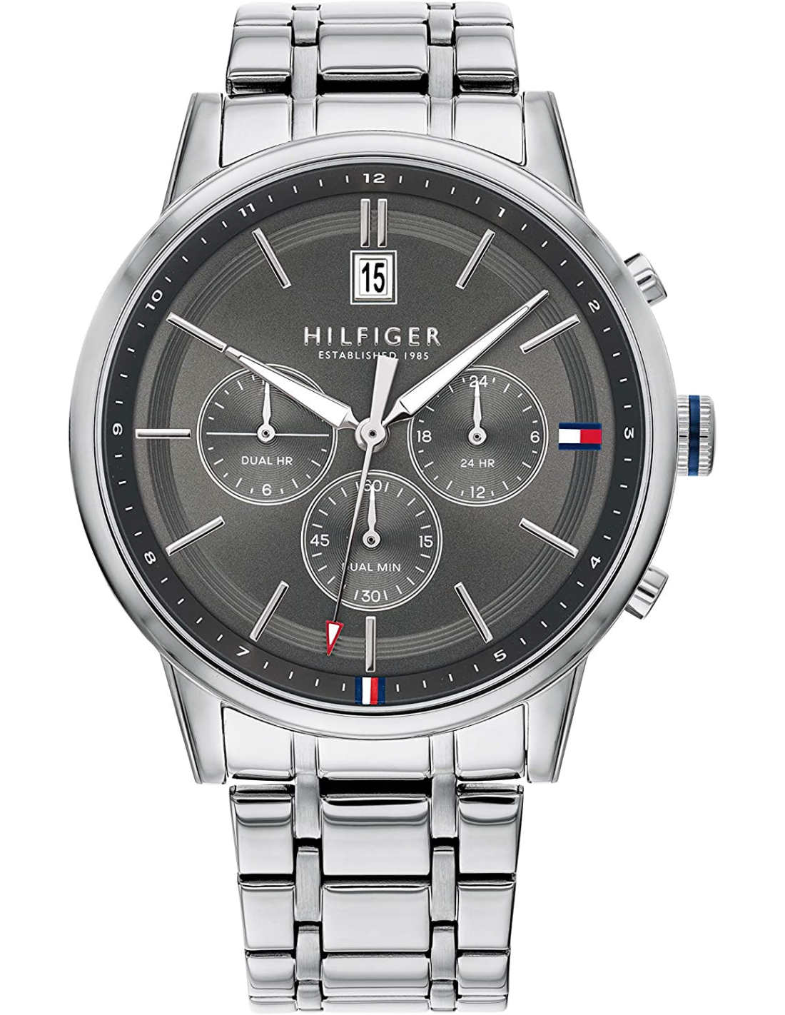 Montre Homme Tommy Hilfiger 1791632 Kyle Cadran Gris Multifonction Bracelet Acier