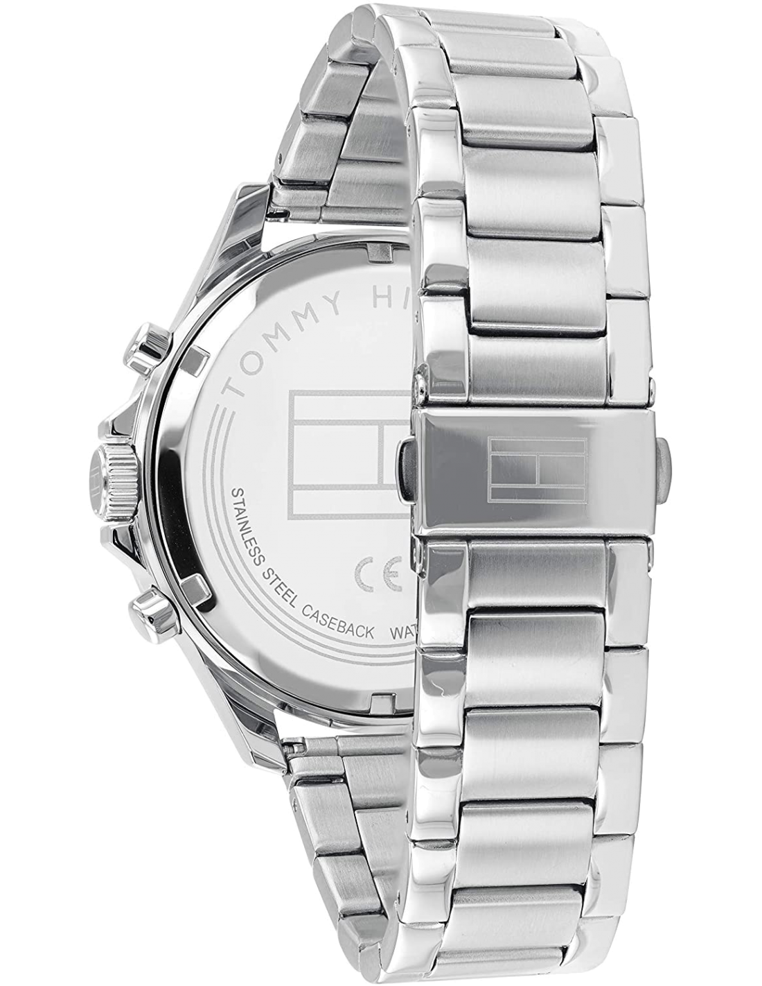 Montre Homme Tommy Hilfiger 1791718 Chronographe Acier Bicolore Bleu Rouge vue 3