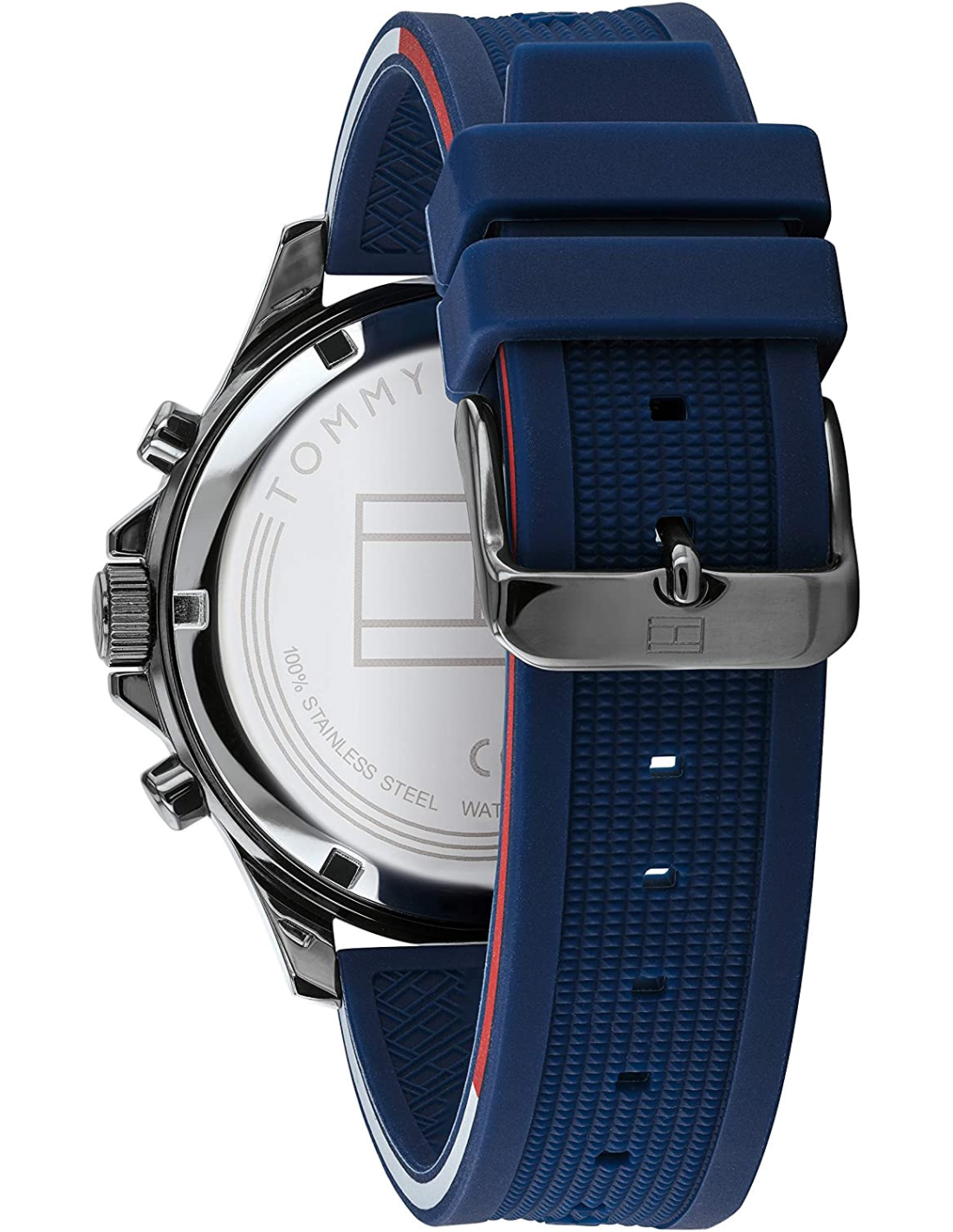 Montre Homme Tommy Hilfiger 1791721 - Boîtier Acier Doré, Cadran et Bracelet Silicone Bleu vue 3