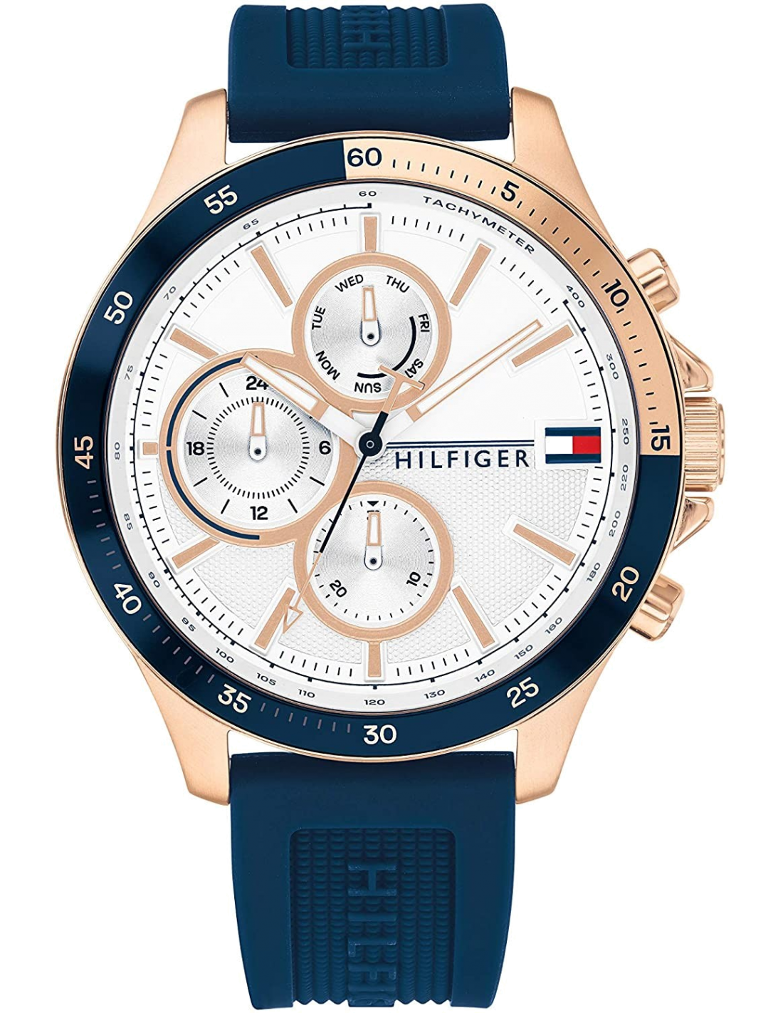 Montre Homme Tommy Hilfiger 1791778 Bank en silicone bleu