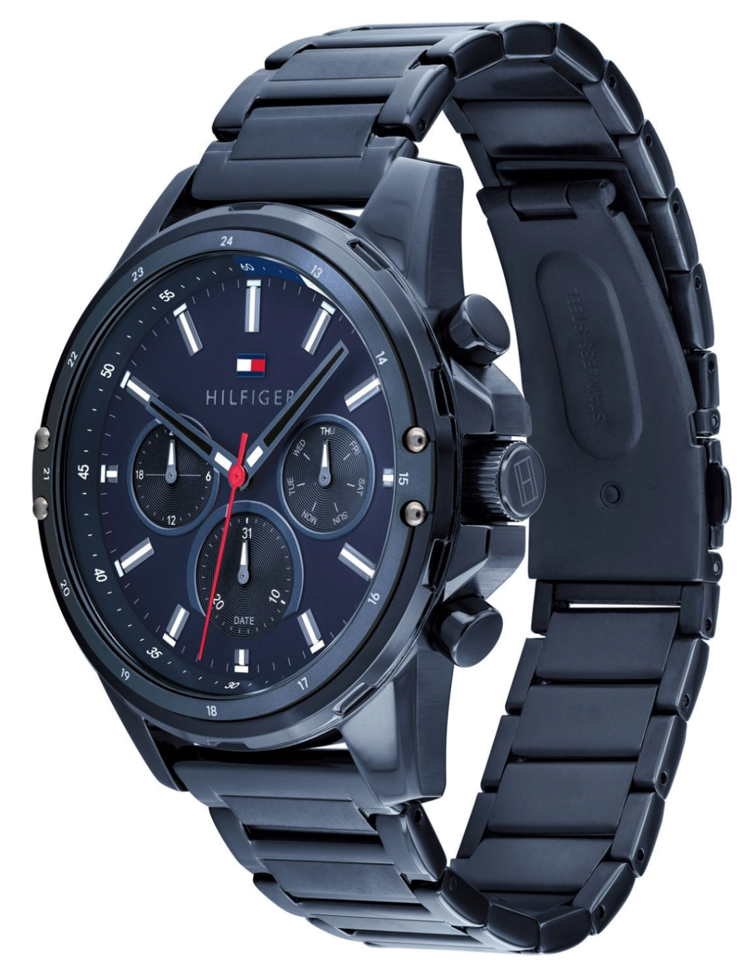 Montre Homme Tommy Hilfiger 1791789 Mason Chronographe Acier Cadran Bleu vue 2