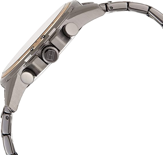 Montre Tommy Hilfiger 1791790 en Acier avec Cadran Gris et Bracelet Noir vue 2