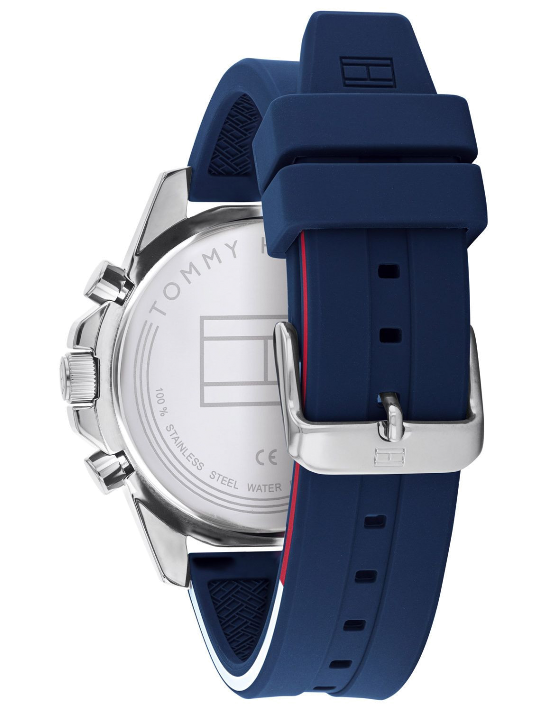 Montre Tommy Hilfiger 1791791 en silicone bleu et boîtier 45 mm vue 3