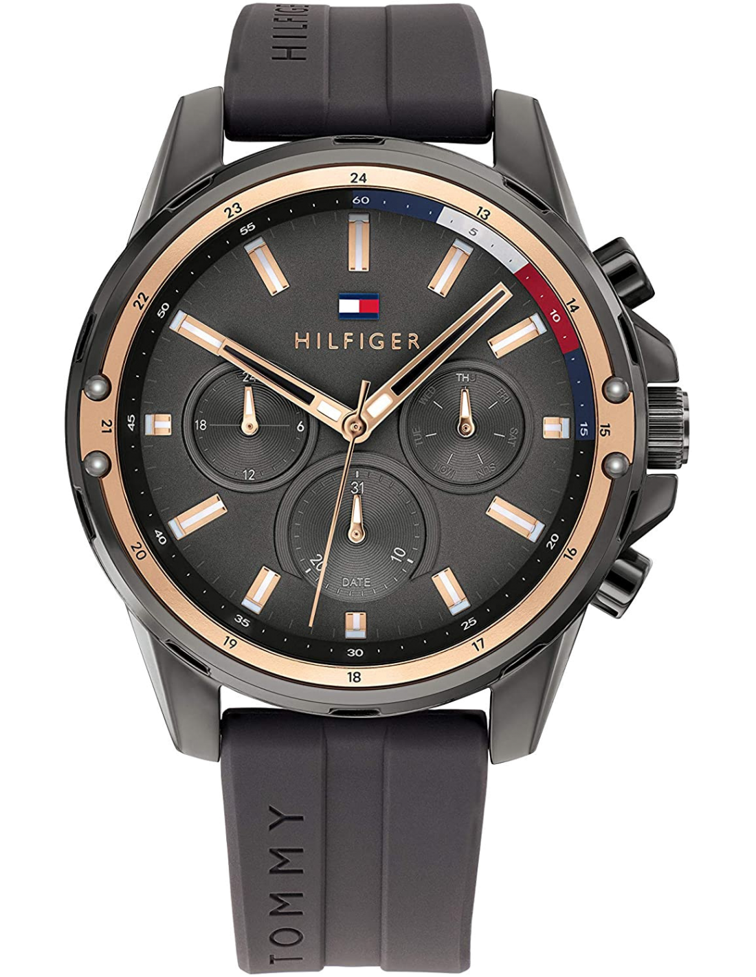 Montre Homme Tommy Hilfiger Mason 1791792 - Cadran Noir, Bracelet Noir