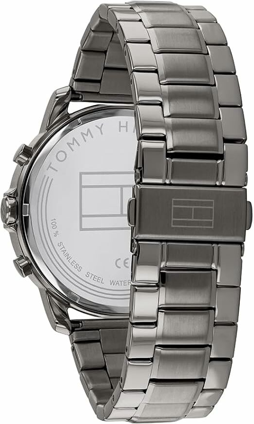 Montre Homme Tommy Hilfiger 1791796 Jameson - Boîtier Acier Gris 46mm, Cadran Bleu Texturé vue 3