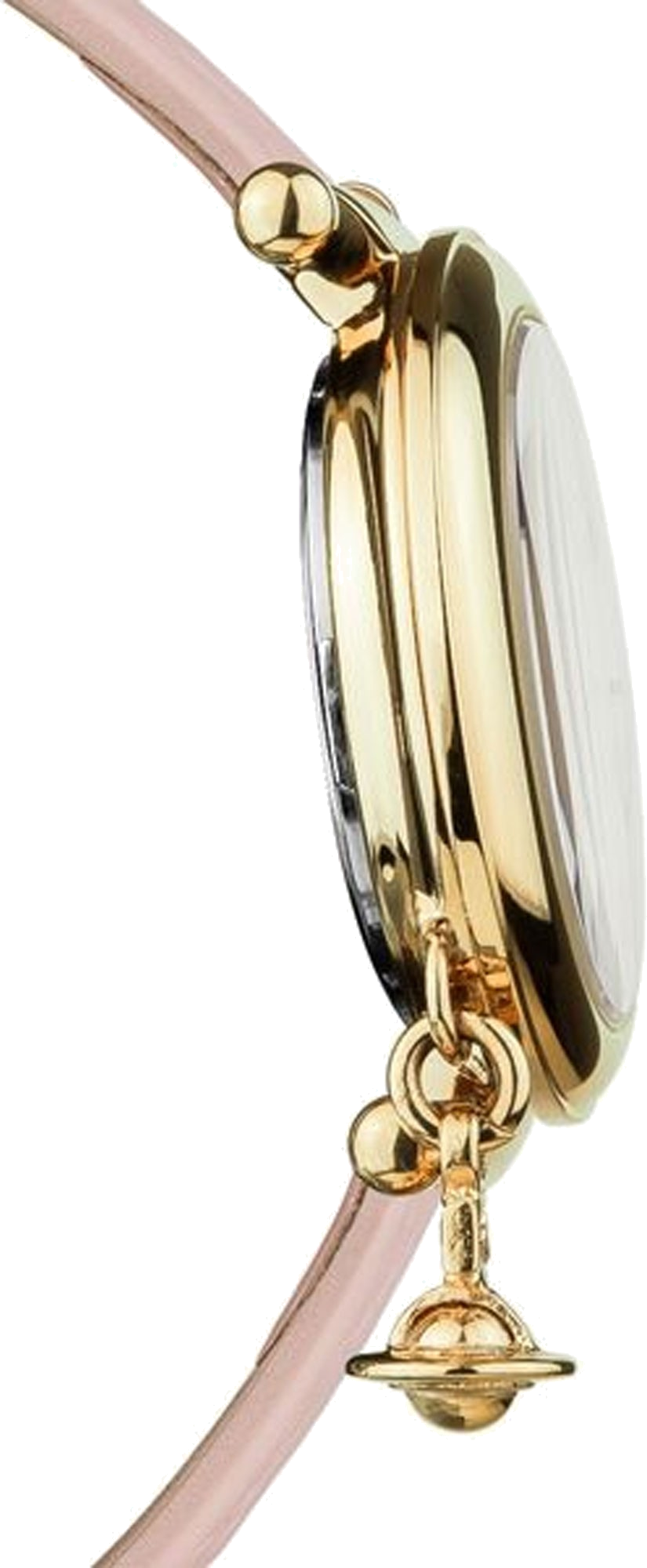 Montre Femme Vivienne Westwood Orb II VV006PKPK - Boîtier Or Jaune & Cadran Rose - Bracelet Cuir Rose vue 2