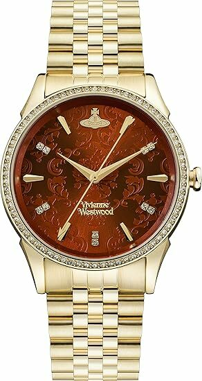 Montre Femme Vivienne Westwood Wallace VV208RDGD - Boîtier et bracelet acier doré, cadran rouge