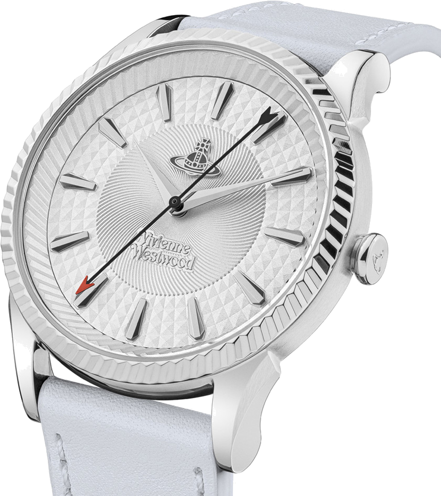 Montre Femme Vivienne Westwood Seymour VV240SLLC - Cadran blanc, bracelet cuir gris vue 2