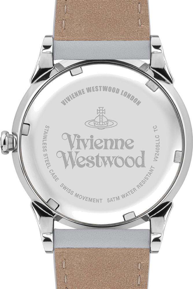 Montre Femme Vivienne Westwood Seymour VV240SLLC - Cadran blanc, bracelet cuir gris vue 4