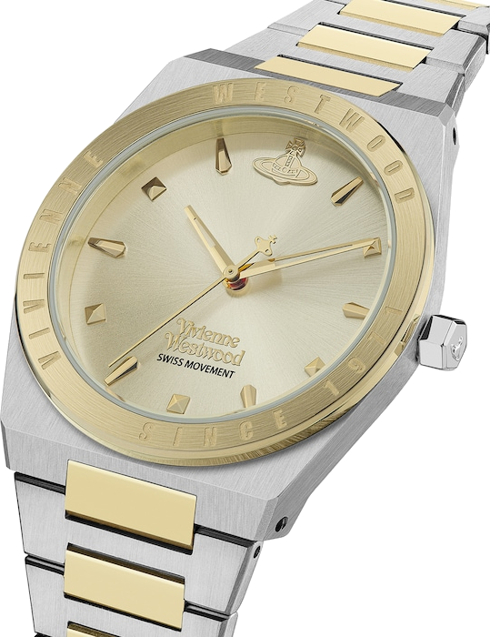 Montre Femme Vivienne Westwood Charterhouse VV244CPSG - Cadran doré, bracelet acier bicolore vue 2