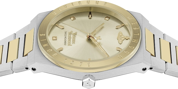 Montre Femme Vivienne Westwood Charterhouse VV244CPSG - Cadran doré, bracelet acier bicolore vue 5