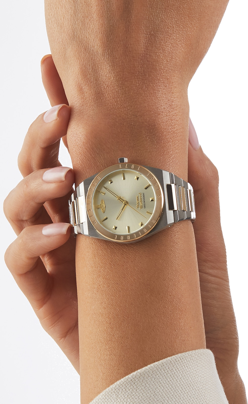 Montre Femme Vivienne Westwood Charterhouse VV244CPSG - Cadran doré, bracelet acier bicolore vue 6