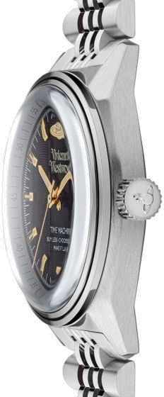Montre Vivienne Westwood Sydenham VV251BKSL - Unisexe, Cadran Noir, Bracelet Acier Argenté vue 4